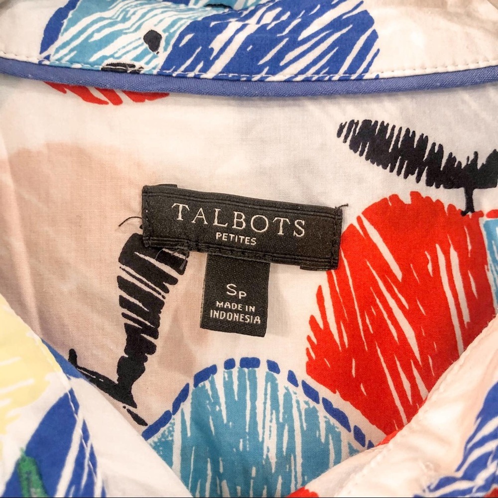 Talbots Apple Button Down Teacher Blouse Small P - image 3